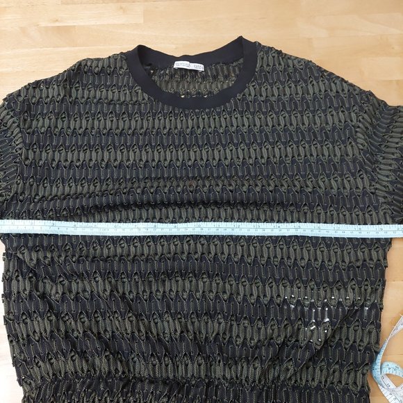 ZARA WB Collection Long-Sleeved Top blend of Army Green/Black Women's Small - Picture 11 of 12